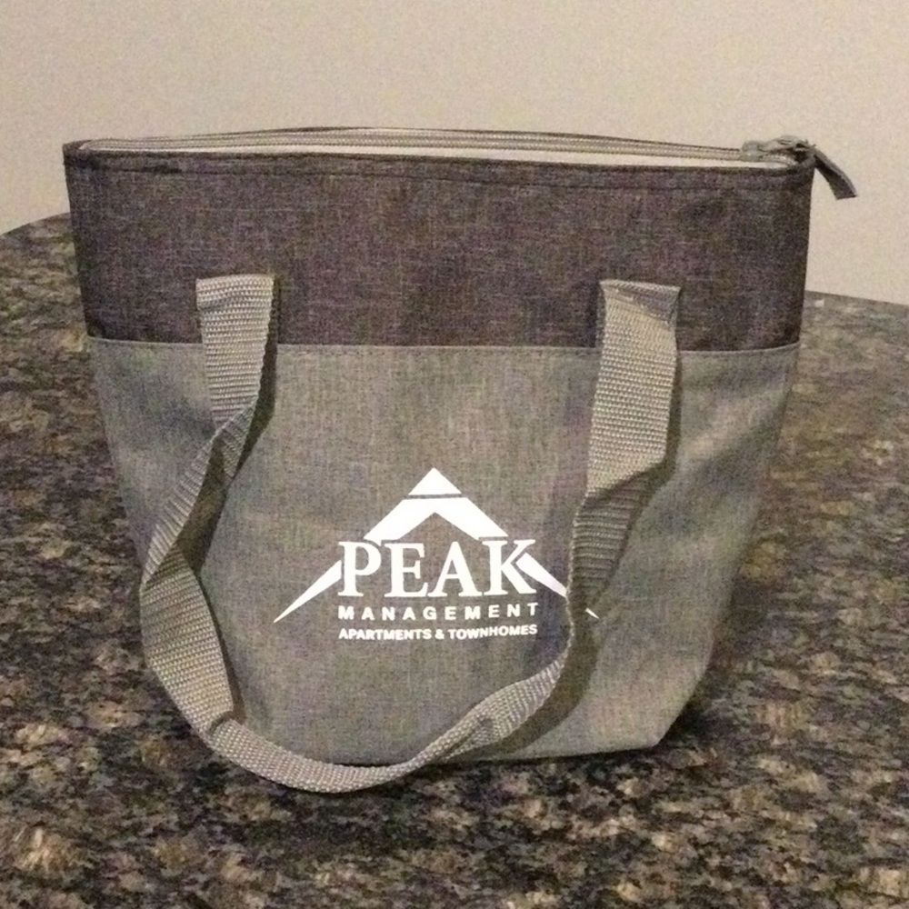 Gray Insulated Lunch Bag